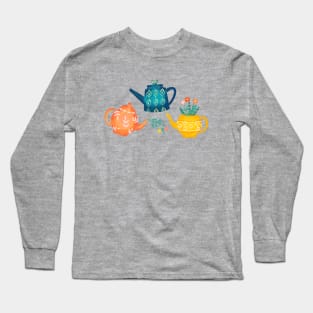 Whimsical Teapots Long Sleeve T-Shirt